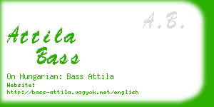 attila bass business card